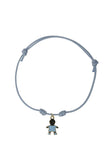 cadeau naissance coffret bijou bébé ou maman bracelet pendentif petit  garcon bleu doudou lapin