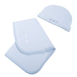 cadeau naissance bébé ensemble body chaussons débarbouillette ceintreet bonnet assortis bleu