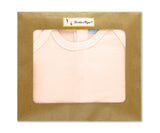 coffret cadeau naissance bébé body  manches longues saumon