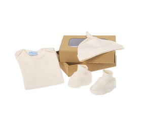 COFFRET CADEAU NAISSANCE BEBE bio beige