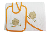 sortie bain lapinou orange