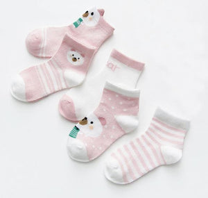 CHAUSSETTES BEBE ROSES ASSORTIES CADEAU NAISSANCE