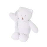 peluche ours blanc a bonnet