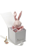 coffret bijou maman pendentif poussin or  doudou lapin rose 