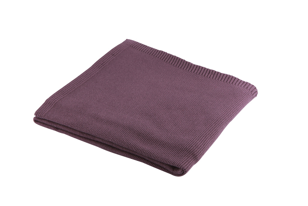 cadeau naissance bébé couverture coton violet