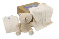 coffret cadeau naissance ourson bio beige