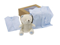 coffret cadeau ourson bio bleu