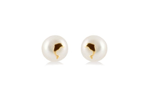 boucles d'oreilles perle dauphin or  