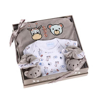 coffret cadeau naissance  zoo gris 