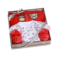 coffret cadeau naissance bébé  zoo rouge 