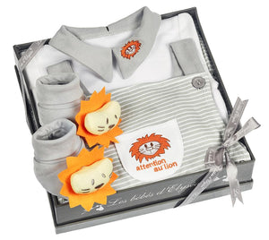 Cadeau naissance : Coffret Naissance Bébé Gris - Monlitcabane