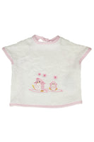 grand bavoir  pingouin rose