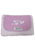 Petite pochette pour couches et lingettes Cigogne Lilas
