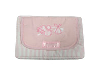 Petite pochette pour couches et lingettes Cigogne Rose