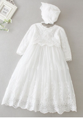 Robe Baptême Manches longues
